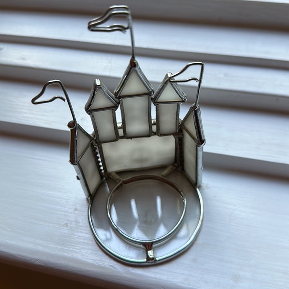 Vintage Stained Glass Mini Church Tea Light Candle Holder - Picture 3 of 7